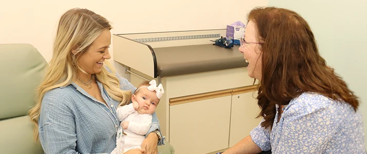Linda Hill Consulting With Patient