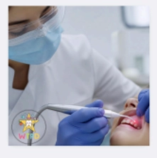 Patient Receiving Laser Dentistry